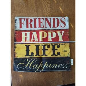 Set of 2 pillow covers with zipper closure 18" Cottage Core Friends Happy Life